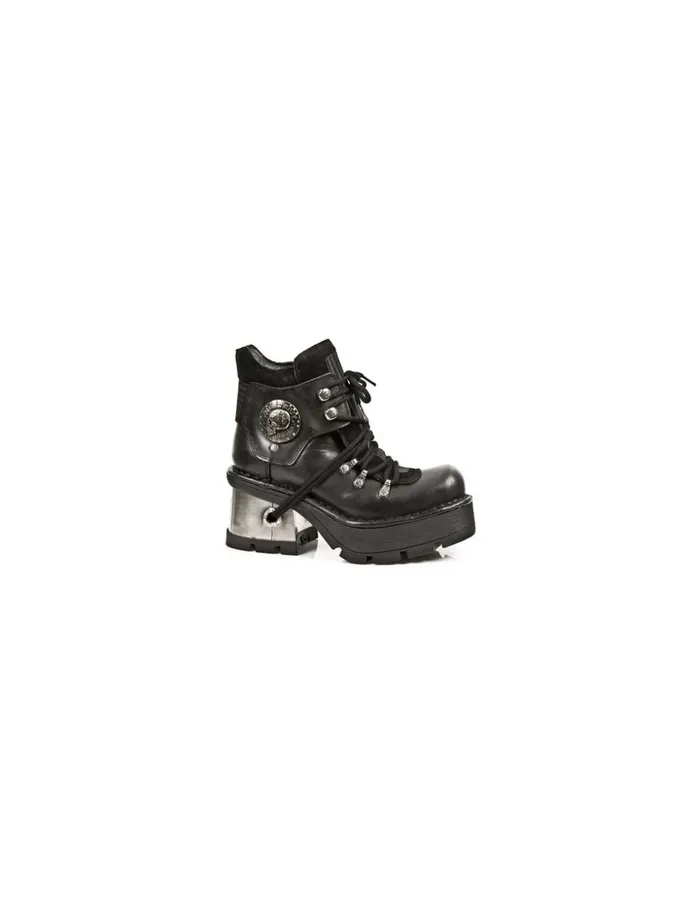 WomenMen Ankle Boot Metallic M884C2 New Rock Booties