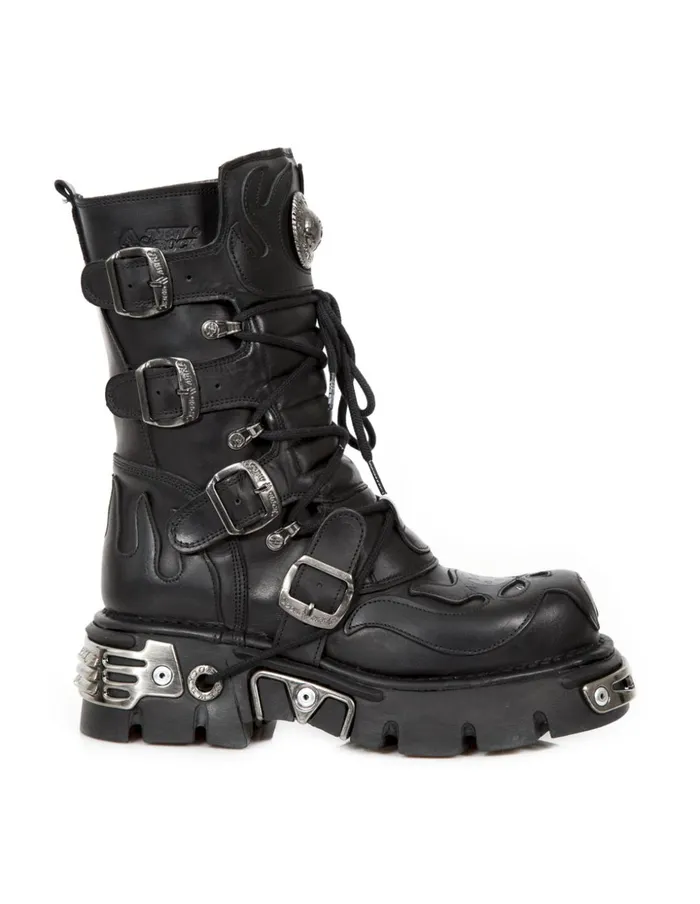 WomenMen Boot Metallic M107C7 New Rock Boots