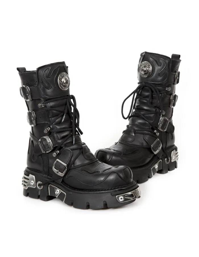 WomenMen Boot Metallic M107C7 New Rock Boots WomenMen Boot Metallic M107C7 New Rock Boots