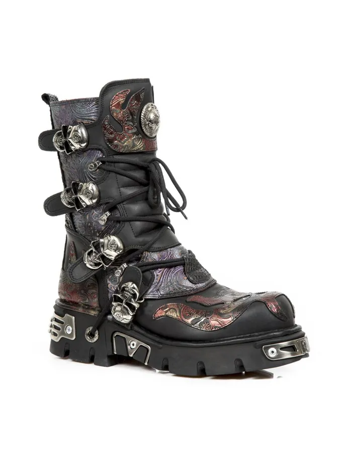 WomenMen Boot Metallic M373Cz83 New Rock Boots WomenMen Boot Metallic M373Cz83 New Rock Boots