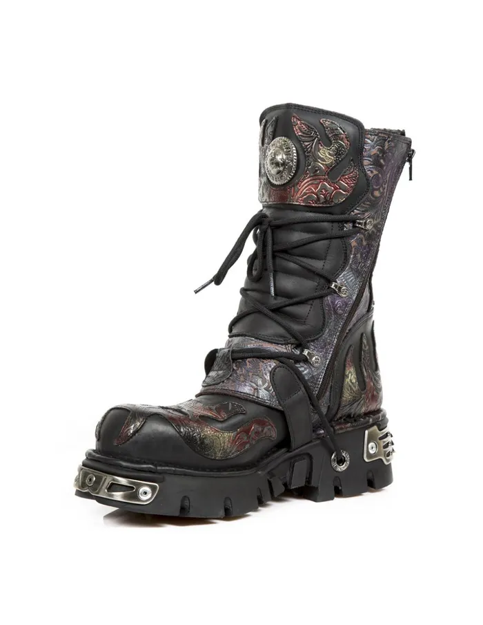 WomenMen Boot Metallic M373Cz83 New Rock Boots WomenMen Boot Metallic M373Cz83 New Rock Boots