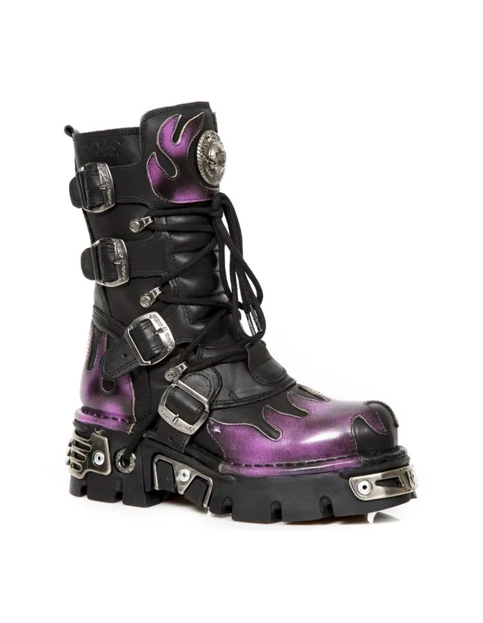 WomenMen Boot Metallic M591C41 New Rock Boots WomenMen Boot Metallic M591C41 New Rock Boots