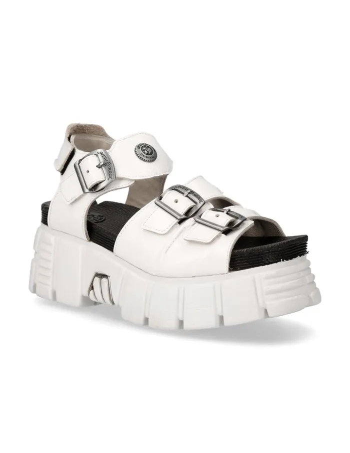 WomenMen Metallic MBio101C3 New Rock Sandals WomenMen Metallic MBio101C3 New Rock Sandals