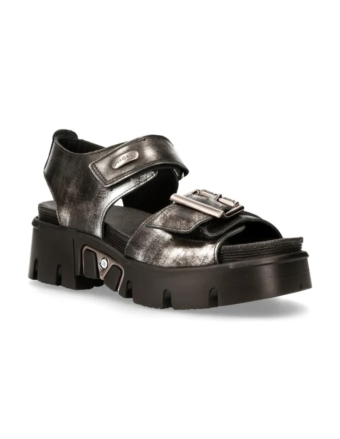 WomenMen Metallic MBios108C5 New Rock Sandals WomenMen Metallic MBios108C5 New Rock Sandals