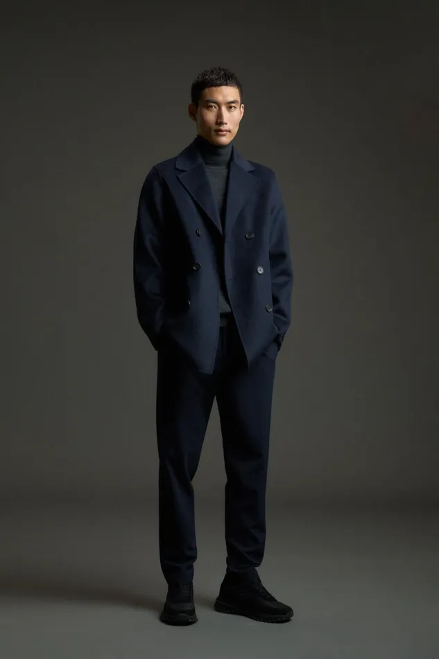 WomenMen Navy Blue Ceres Jacket Ecoalf Onepointzero