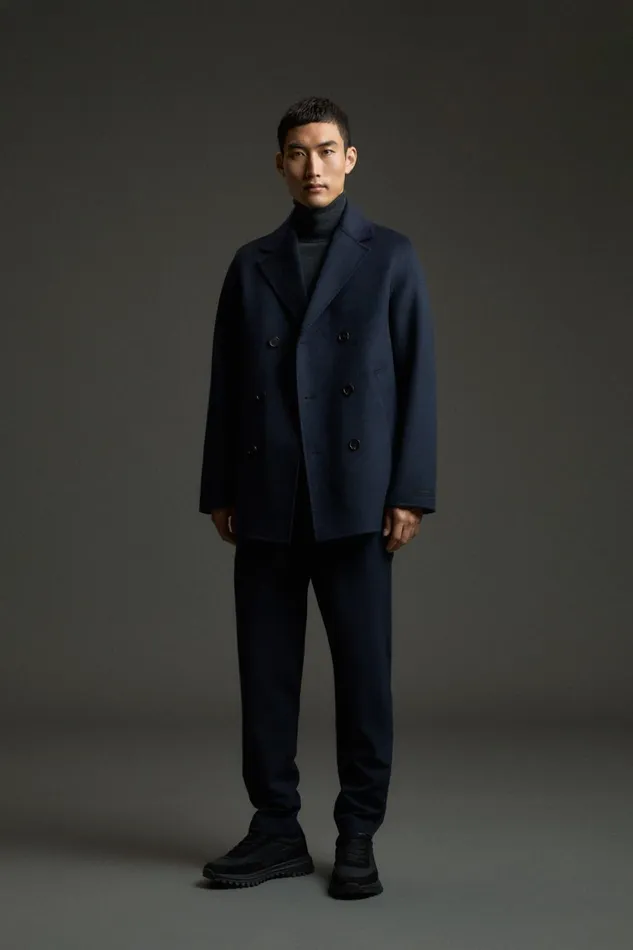WomenMen Navy Blue Ceres Jacket Ecoalf Onepointzero