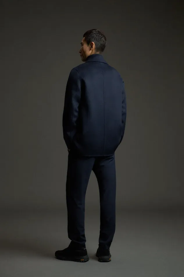 WomenMen Navy Blue Ceres Jacket Ecoalf Onepointzero