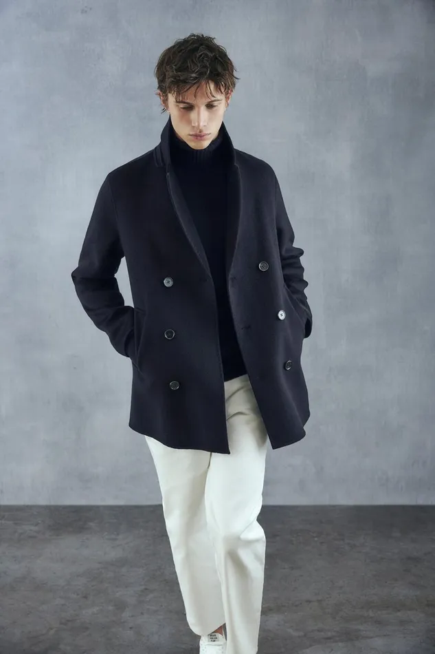 WomenMen Navy Blue Ceres Jacket Ecoalf Onepointzero