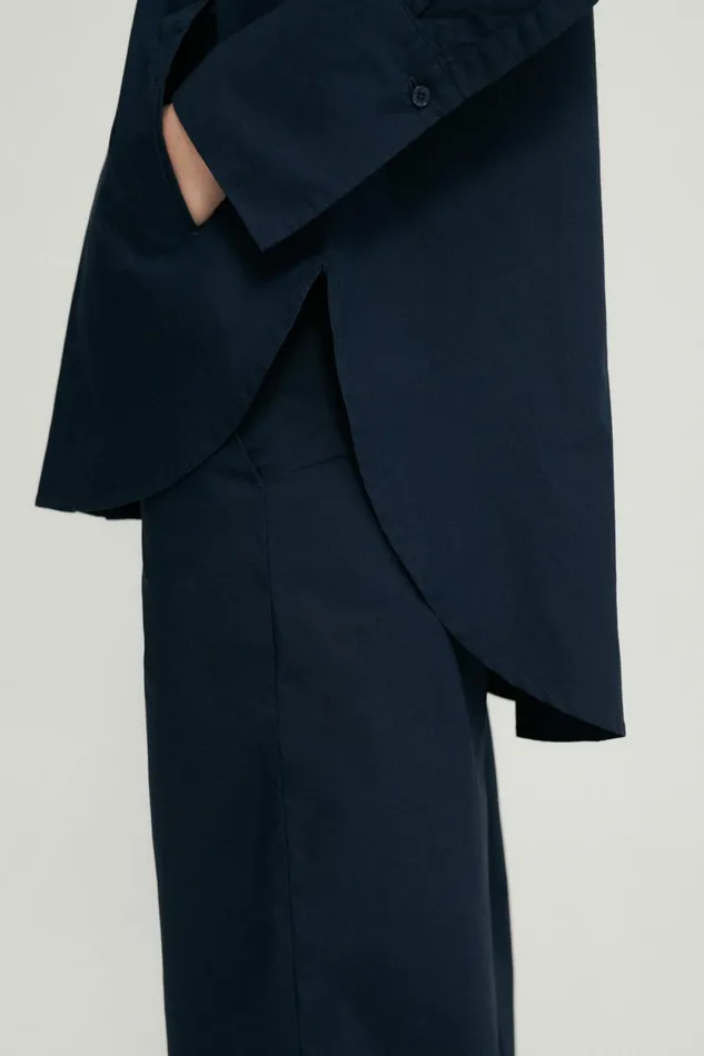 WomenMen Olaya Shirt Deep Navy Ecoalf Onepointzero