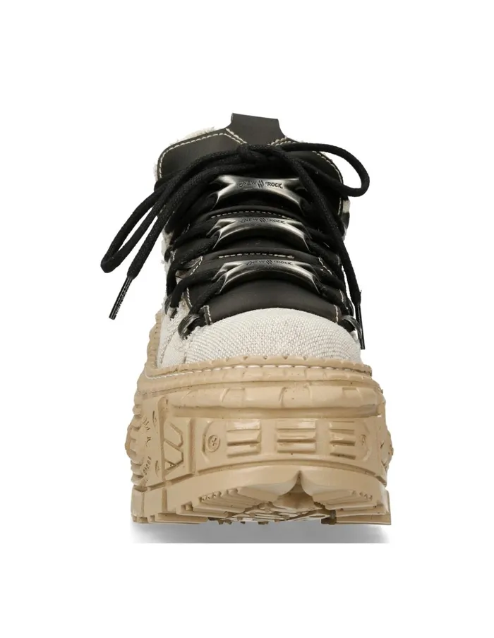 WomenMen Shoe Black Tank With Laces MWall106V9 New Rock Booties WomenMen Shoe Black Tank With Laces MWall106V9 New Rock Booties