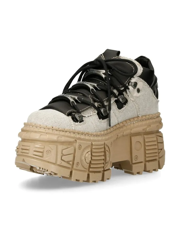 WomenMen Shoe Black Tank With Laces MWall106V9 New Rock Booties WomenMen Shoe Black Tank With Laces MWall106V9 New Rock Booties