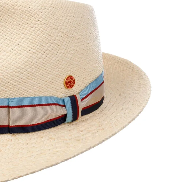 WomenMen Trilby Hats Mayser Manuel Stripes Panama Hat Nature WomenMen Trilby Hats Mayser Manuel Stripes Panama Hat Nature