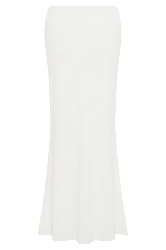 Women Meshki Bottoms Bruna Slinky Fishtail Maxi Skirt 8211 White