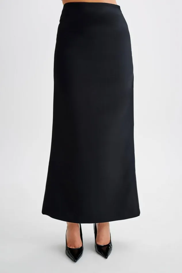 Women Meshki Bottoms Micah Suiting Maxi Skirt 8211 Black