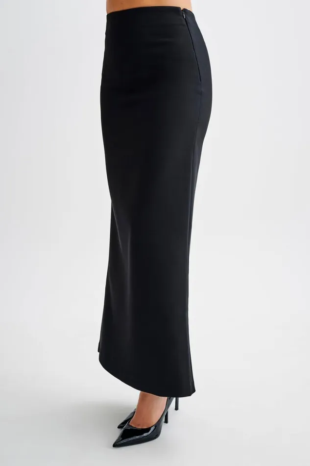 Women Meshki Bottoms Micah Suiting Maxi Skirt 8211 Black