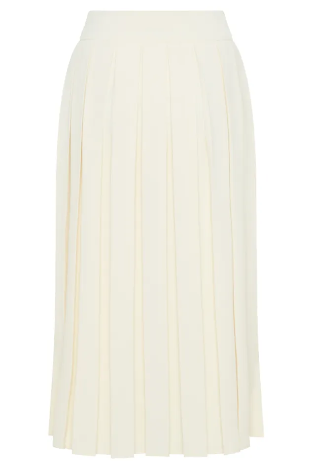 Women Meshki Bottoms Sunny Pleated Midi Skirt 8211 Ivory