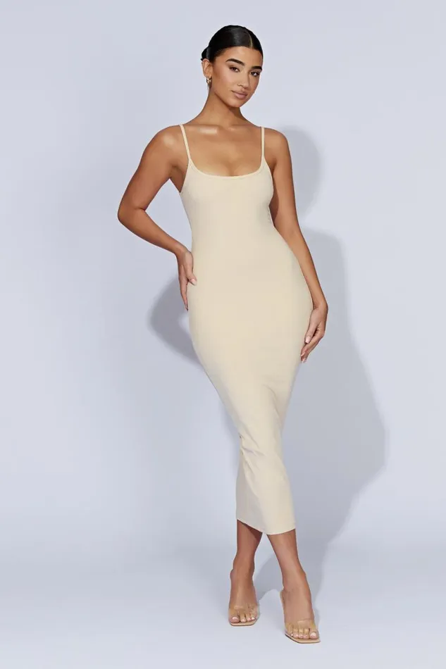 Women Meshki Dresses Alexis Ribbed Cami Midi Dress 8211 Cream Women Meshki Dresses Alexis Ribbed Cami Midi Dress 8211 Cream