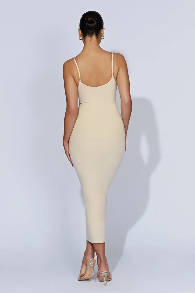 Women Meshki Dresses Alexis Ribbed Cami Midi Dress 8211 Cream Women Meshki Dresses Alexis Ribbed Cami Midi Dress 8211 Cream