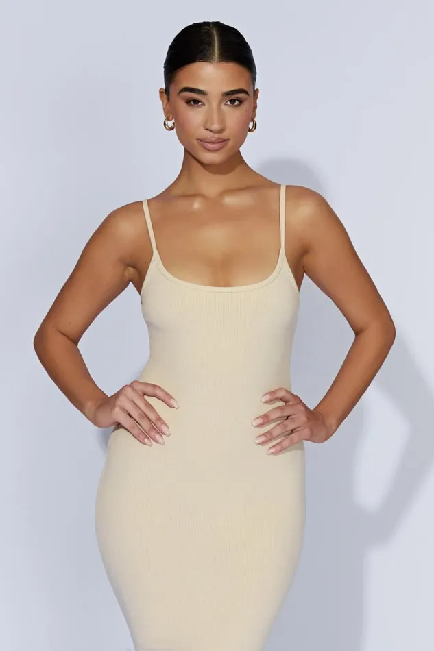 Women Meshki Dresses Alexis Ribbed Cami Midi Dress 8211 Cream Women Meshki Dresses Alexis Ribbed Cami Midi Dress 8211 Cream