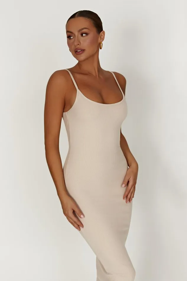 Women Meshki Dresses Alexis Ribbed Cami Midi Dress 8211 Cream Women Meshki Dresses Alexis Ribbed Cami Midi Dress 8211 Cream
