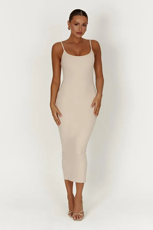 Women Meshki Dresses Alexis Ribbed Cami Midi Dress 8211 Cream Women Meshki Dresses Alexis Ribbed Cami Midi Dress 8211 Cream