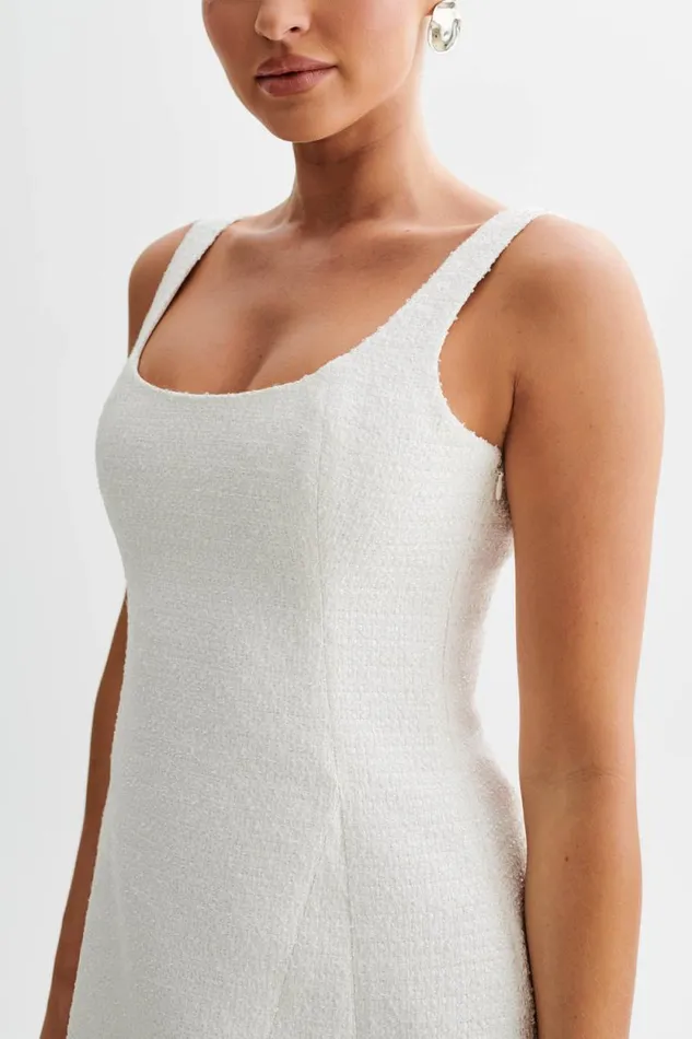 Women Meshki Dresses Beth Tweed Mini Dress 8211 White
