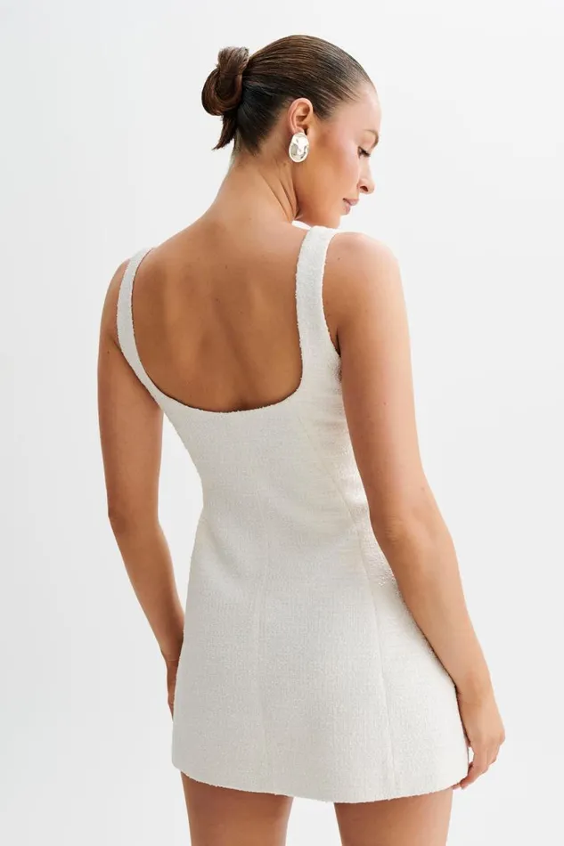 Women Meshki Dresses Beth Tweed Mini Dress 8211 White