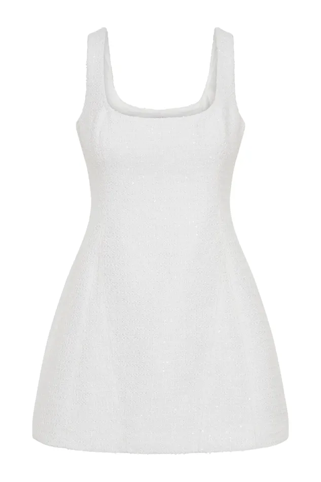 Women Meshki Dresses Beth Tweed Mini Dress 8211 White