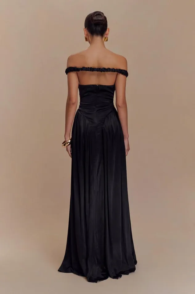 Women Meshki Dresses Coco Dropped Waist Maxi Dress 8211 Black