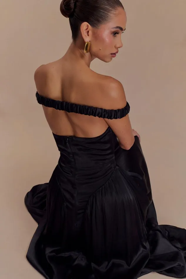 Women Meshki Dresses Coco Dropped Waist Maxi Dress 8211 Black