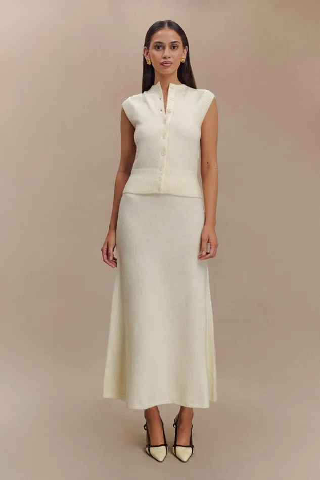 Women Meshki Dresses Dionne Sleeveless Knit Vest 8211 Ivory Marle