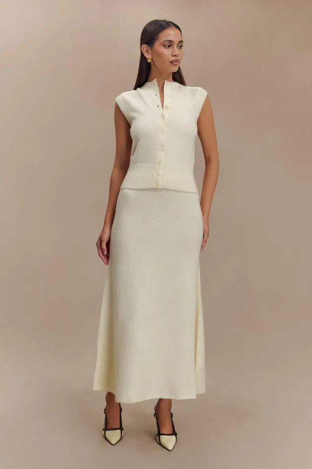 Women Meshki Dresses Dionne Sleeveless Knit Vest 8211 Ivory Marle