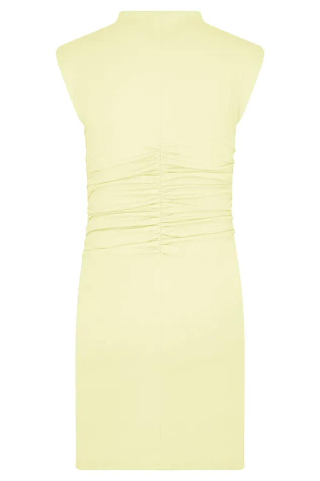 Women Meshki Dresses Elliot High Neck Sleeveless Mini Dress 8211 Pale Lemon