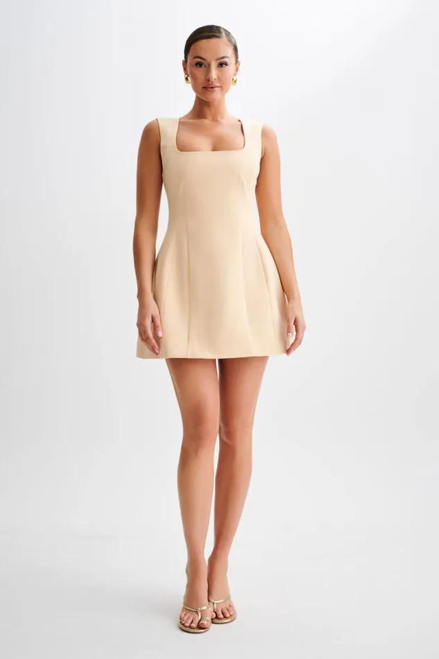 Women Meshki Dresses Lysandre Crepe Mini Dress 8211 Peach