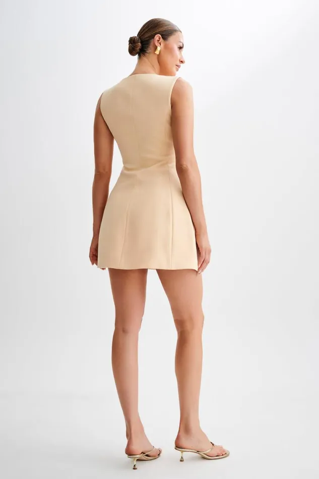 Women Meshki Dresses Lysandre Crepe Mini Dress 8211 Peach
