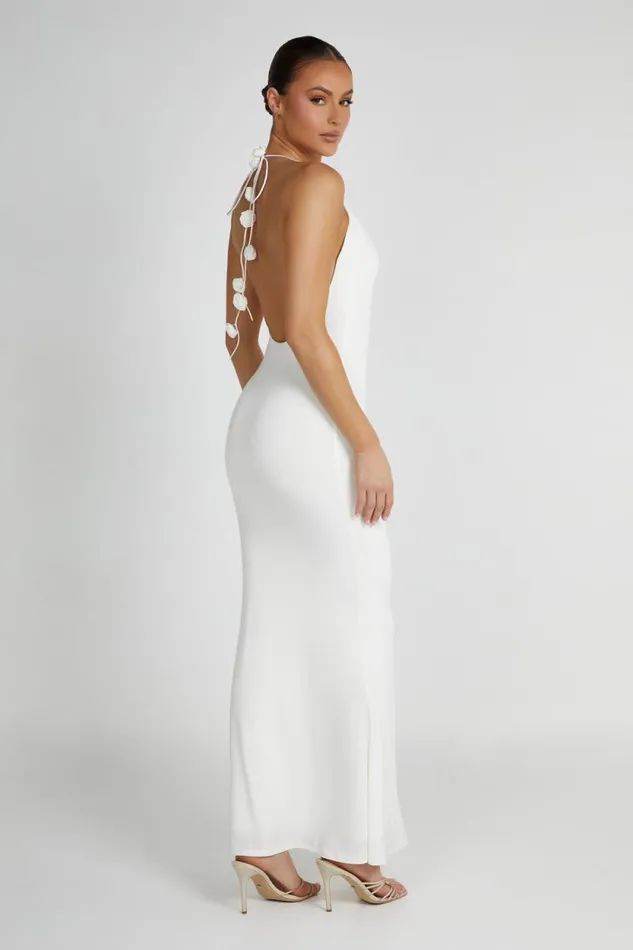 Women Meshki Dresses Marion Rose Halter Maxi Dress 8211 White