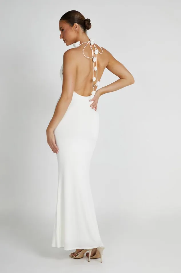Women Meshki Dresses Marion Rose Halter Maxi Dress 8211 White