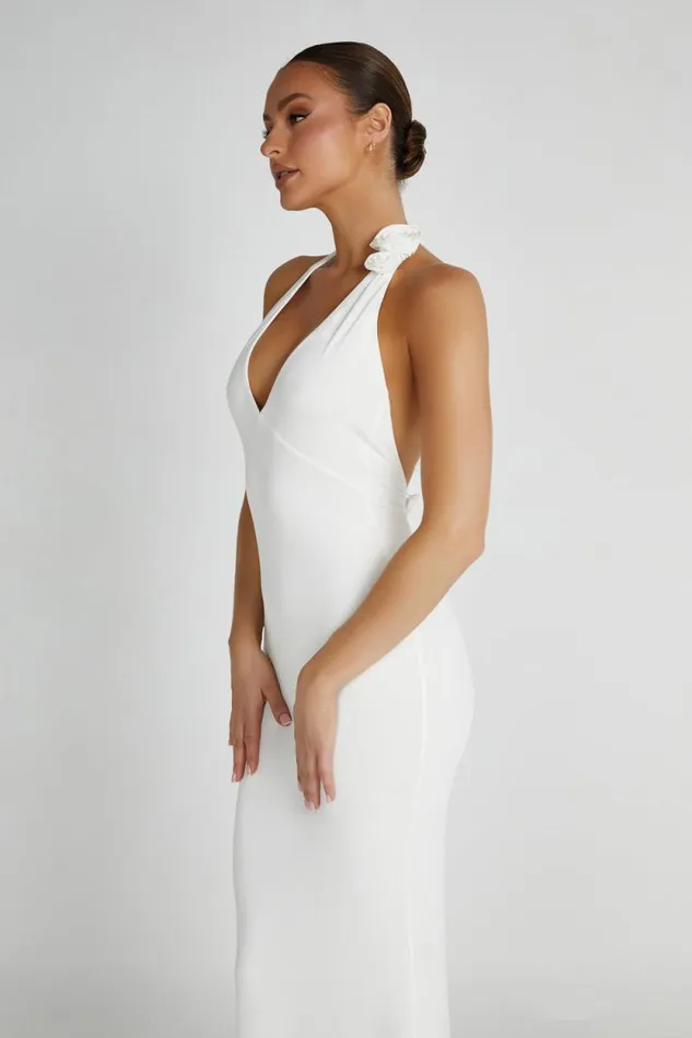 Women Meshki Dresses Marion Rose Halter Maxi Dress 8211 White