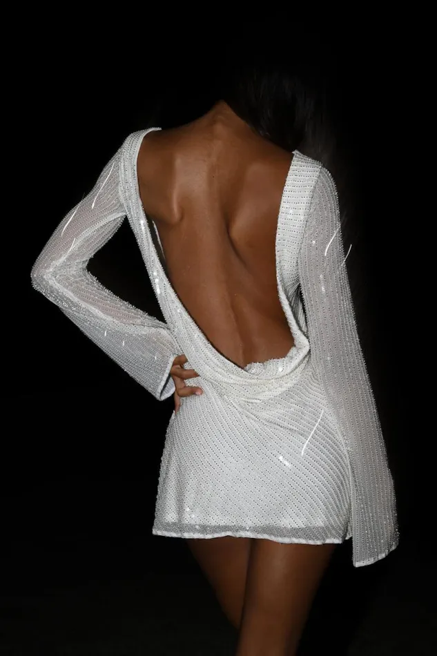 Women Meshki Dresses Nala Sequin Mini Dress 8211 White