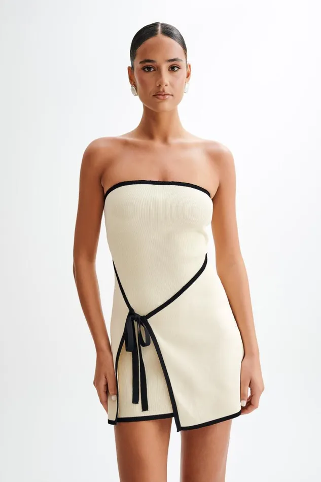 Women Meshki Dresses Rian Strapless Knit Mini Dress 8211 Cream