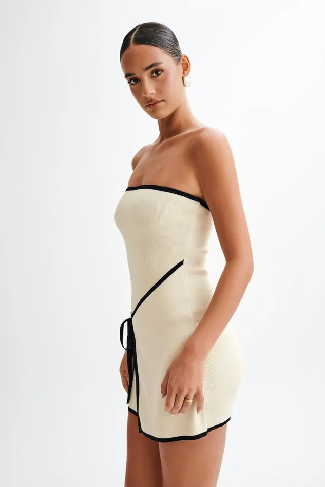 Women Meshki Dresses Rian Strapless Knit Mini Dress 8211 Cream