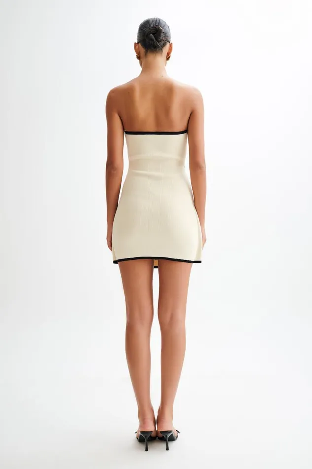 Women Meshki Dresses Rian Strapless Knit Mini Dress 8211 Cream