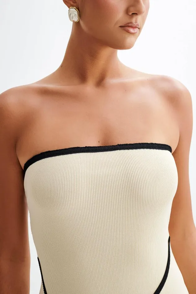 Women Meshki Dresses Rian Strapless Knit Mini Dress 8211 Cream