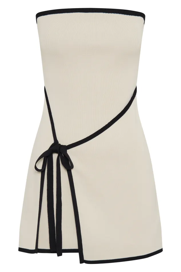 Women Meshki Dresses Rian Strapless Knit Mini Dress 8211 Cream