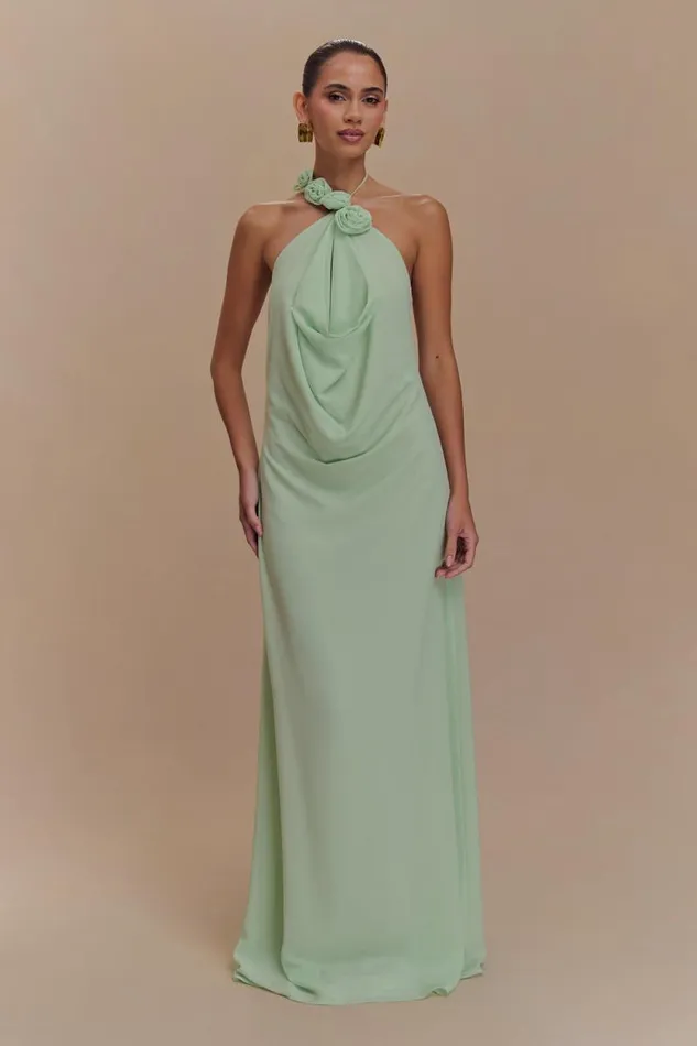 Women Meshki Dresses Rosalia Cowl Neck Maxi Dress 8211 Sage