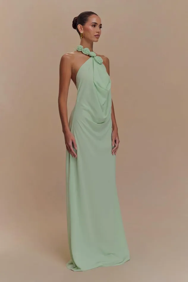 Women Meshki Dresses Rosalia Cowl Neck Maxi Dress 8211 Sage