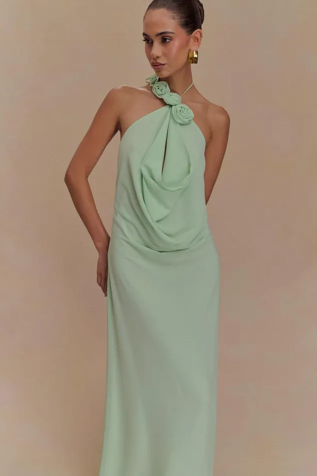 Women Meshki Dresses Rosalia Cowl Neck Maxi Dress 8211 Sage