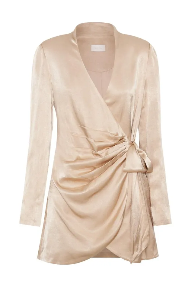 Women Meshki Dresses Saira Tie Up Mini Dress 8211 Wheat