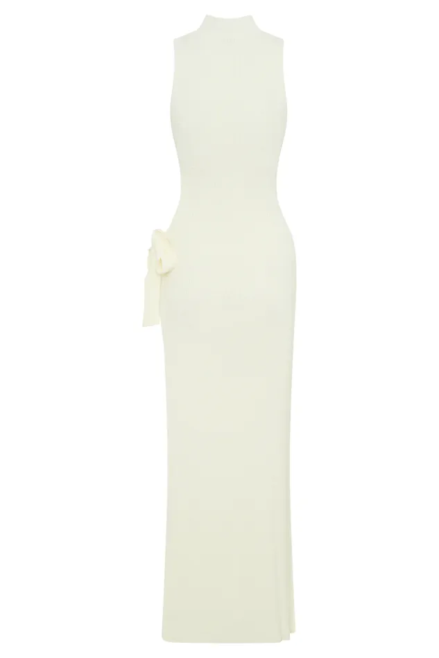 Women Meshki Dresses Stephanie Cut Out Knit Maxi Dress 8211 Ivory
