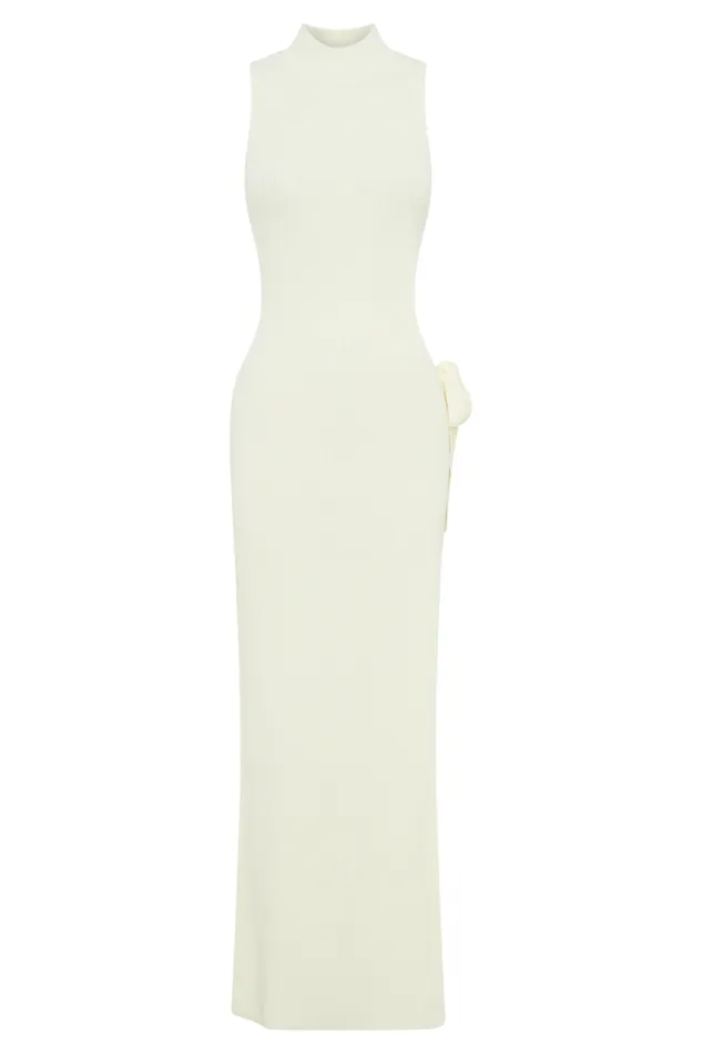 Women Meshki Dresses Stephanie Cut Out Knit Maxi Dress 8211 Ivory